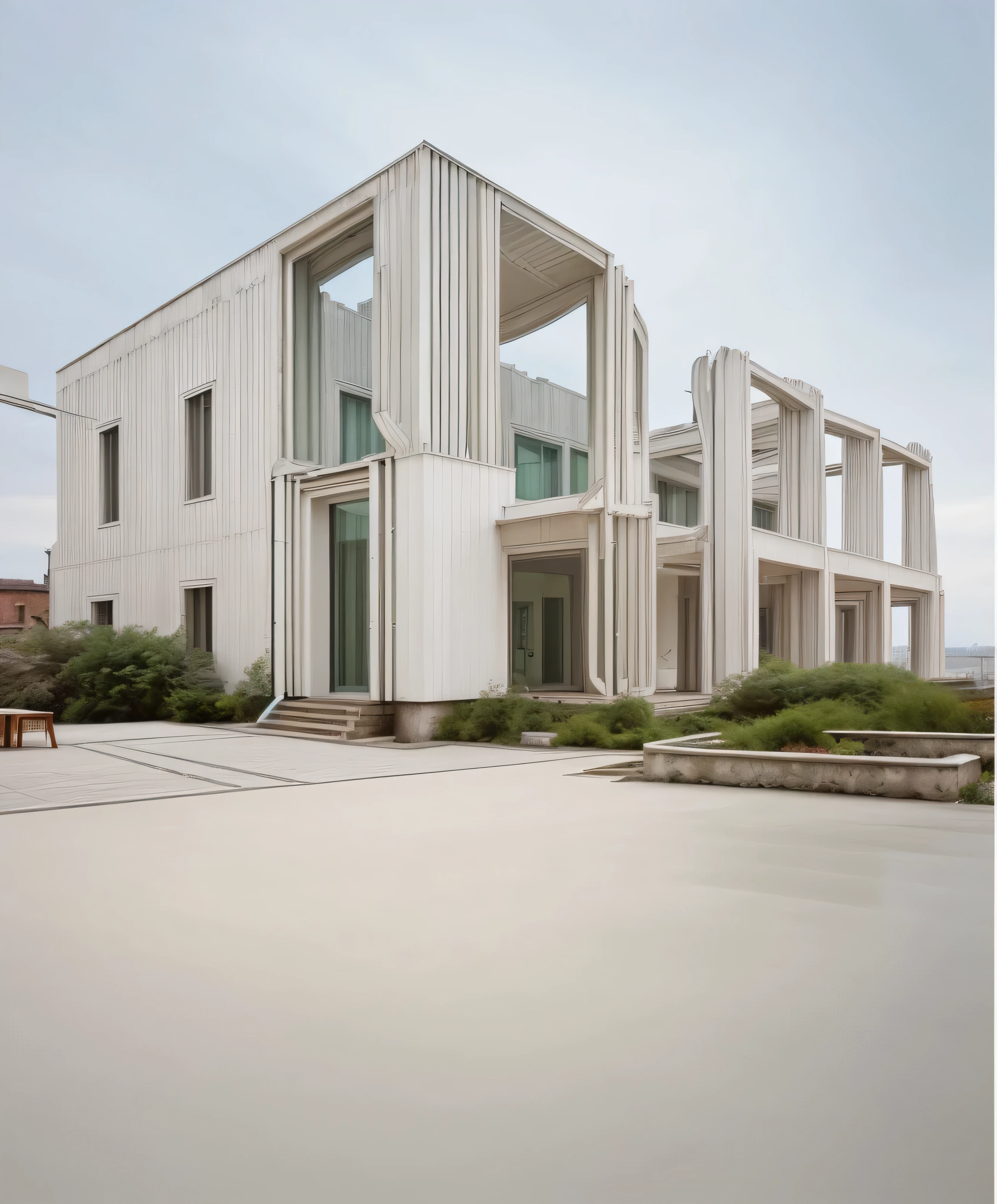 An old building renovated in Renzo Piano's architectural style