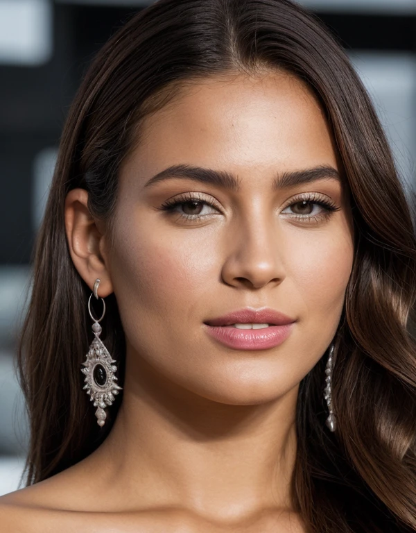 21-year-old Brazilian supermodel presents Latin face, en Paris, Ultra-detailed facial expression, desnuda, naked, melena negra y lisa, Symmetrical physiognomy, correct physiognomy, reflejo de los ojos, Piel ultra detallada,realistic facial expression, pechos naturales y grandes, escote pronunciado, ropa interior negra de cuero, belleza asombrosa usando ((ropa interior, de cuero negro,)) colores vivos,florecimiento vibrante, colores vibrantes, modelagen superdimensionada, largo, apply modern design (Single Shoulder:1.2) acabados detallados, posando para foto editorial de revista de moda en (ambiente de ciudad de Paris), Recargado, corriente, Entorno ultra realista, Cinenatic lighting, rayos de sol, Capa de zoom, Vista a 10 metros, cuerpo entero, Foto estilo editorial de revista, Aspecto ultrarrealista, (tiro a distancia),capturado con Sony + Sigma 24-70mm 2.8 puesta de sol de BTS, Gran angular, Arrenesso longo, panorama, foto macro, y Angular, preciso, super detail, preciso, anatomically correct, (8k UHD:1.2),(ultrarrealismo:1.2 )(foto realismo:1.2)mejor calidad, Super professional detailed editing in Adobe Photoshop.