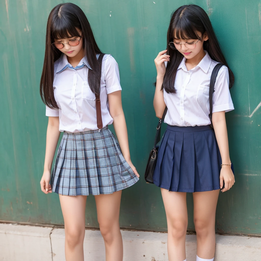 -yeld gi，Thin and thin，Short hair details，bobo head，It's a school bag，Cartoon panties，pantiess，，ultraclear，Top image quality，elementarry school uniform tarent panty，cleanness，Sweat Wet，Sitting on the subway，legs long，JK white silk
