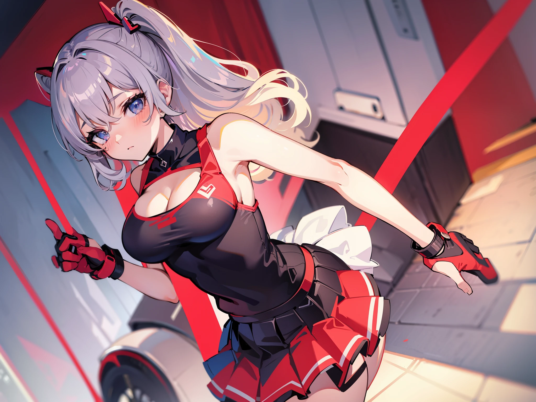 hentai ruffle skirt and tank top with ducati