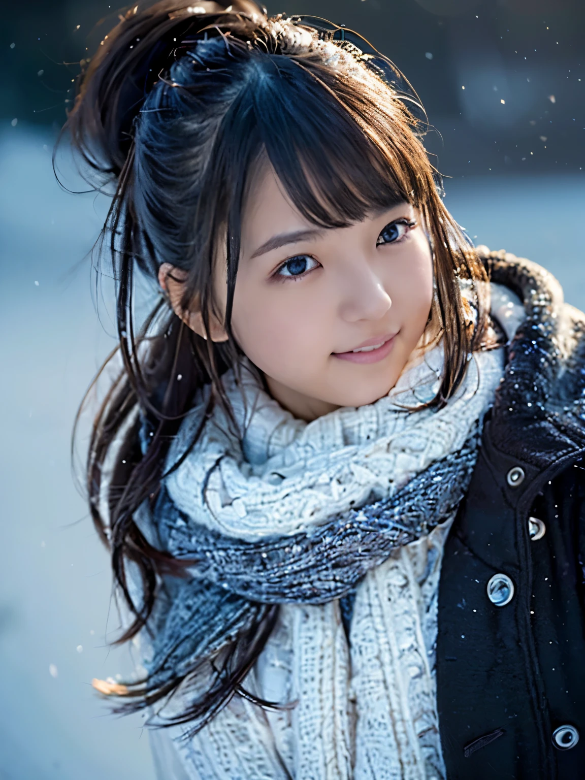(highest quality,4K,High resolution,masterpiece:1.2),super detailed,realistic:1.37,Beautiful and fine eyes,beautiful detailed lips,highly detailed eyes and face,long eyelashes,down coat,mini pleated skirt,innocent smile,rosy cheeks,railway platform,like々new girl,thighs,lively atmosphere,snow scene,Short haircuts、random pose, mix 4, (8K, RAW photo, highest quality, masterpiece: 1.45), (realistic, photorealistic: 1.37), one girl, cute, Ski resort, snowfall, professional lighting, photon mapping, radio city, Physically based rendering, gradient black hair, gray hair, short curly hair, good looking, girl, whole body, ski wear, high quality photos, High resolution, 1080P, (clean face), (Detailed facial description), (detailed description of hands), (masterpiece), (Detailed CG), extreme light and shadow, messy hair, masterpiece, Rich details, (detailed facial features), (highest quality photos), (masterpiece), (fine eyes), look in front of you, thin clavicle, ((Moderate)),big smile、winter coordination、Fluffy muffler、Bear ears、mini skirt、ponytail hairstyle、burst into laughter、snow scene、Snow Flower、it&#39;s snowing、random pose, mix 4, (8K, RAW photo, highest quality, masterpiece: 1.45), (realistic, photorealistic: 1.37), one girl, cute, Ski resort, snowfall, professional lighting, photon mapping, radio city, Physically based rendering, gradient black hair, gray hair, short curly hair, good looking, girl, whole body, ski wear, high quality photos, High resolution, 1080P, (clean face), (Detailed facial description), (detailed description of hands), (masterpiece), (Detailed CG), extreme light and shadow, messy hair, masterpiece, Rich details, (detailed facial features), (highest quality photos), (masterpiece), (fine eyes), look in front of you, thin clavicle, ((Moderate)),big smile