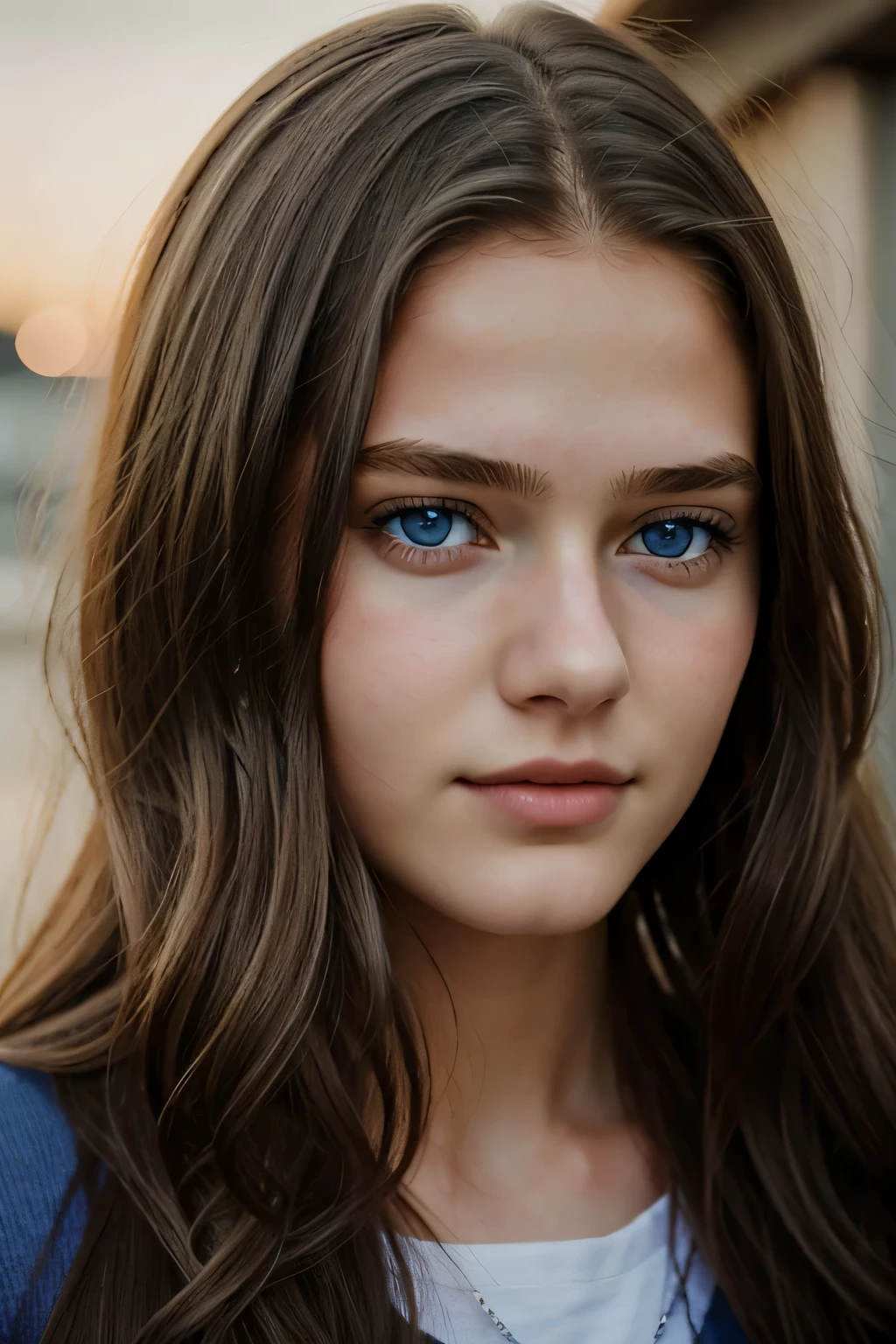 teen, Austrian girl, long Hair, Blue eyes, 16 Years old, Hyperrealism, 4K, high details, portrait