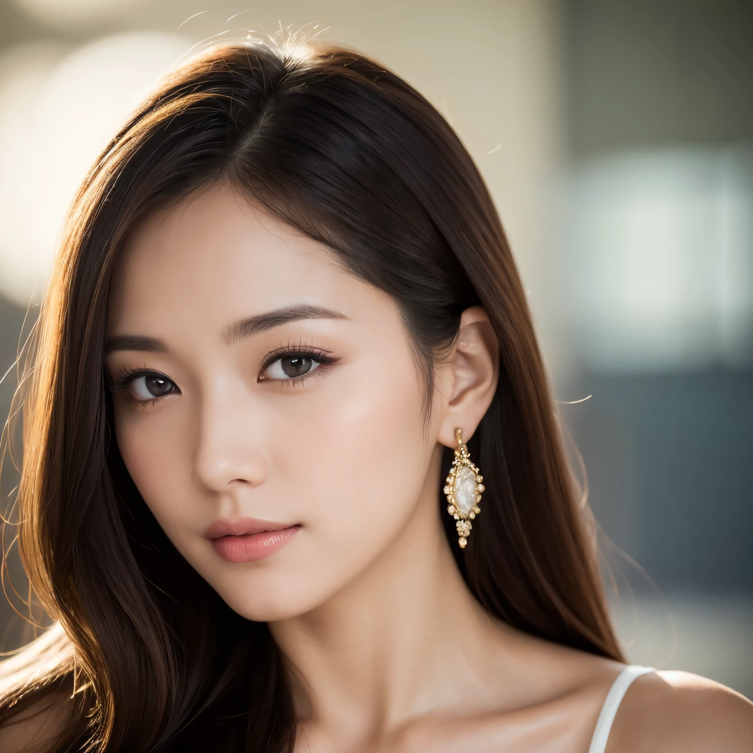 (best quality,4k,8k,highres,masterpiece:1.2),ultra-detailed,(realistic,photorealistic,photo-realistic:1.37),beautiful lady,28 years old,detailed eyes and lips,young woman,attractive appearance,natural beauty,slender figure,long flowing hair,elegant dress,graceful posture,soft lighting,warm color palette,subtle shadows,sublime atmosphere,studio photography,high fashion portrait,subtle smile,vibrant colors,delicate features,fine textures,accurate skin tones,silky smooth skin,shining hair,HDR effect,sharp focus,dreamy background,vivid dreamlike colors,stylish makeup,confident expression,trendy accessories,intense gaze,perfect symmetry,breathtakingly beautiful,classic beauty,ageless charm,mesmerizing presence,lively and radiant, enchanting allure, tina kawasaki