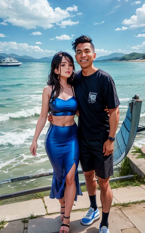 a man and woman posing for a picture by the water, karla ortiz, official, marischa becker, profile pic, arian mark, julia fuentes, couple, 30-year-old woman from cuba, andrea rocha, profile image, malika favre, joel torres, facebook post, sidney lugo, charli bowater and artgeem