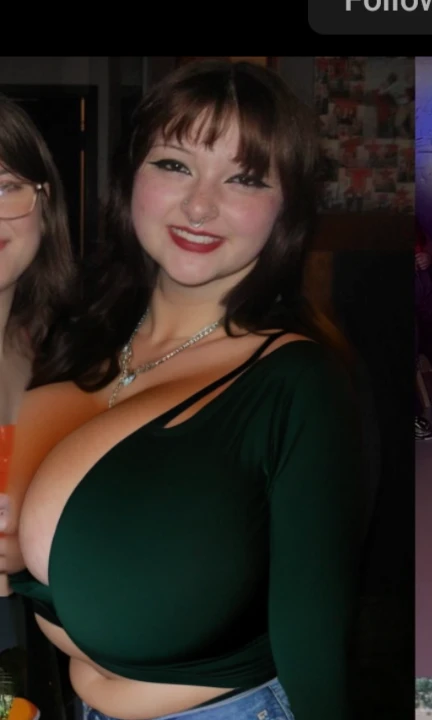 arafed image of a woman and a man posing for a picture, taken in the late 2000s, taken in the mid 2000s, taken in the late 2010s, taken in night club, around 1 , taken in the 2000s, non blurry, Big tits, huge tits, no clothes, sexy, cute, wide hips, thick thighs, pear-shaped body, minimal clothes, thick, bbw, chubby stomach, thick nipples, nipple piercings, large areola, hard nipples, piercing through shirt, nipples hard through shirt, busty, major cleavage, naked, ripping through top, boobs spilling over sides, bra too tight, giant tits, extra wide hips, upper body zoom in