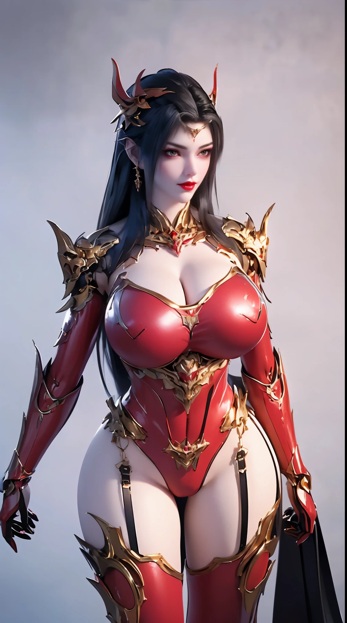 (super detailed face), ((BIG BUTTOCKS,HUGE FAKE BREASTS:1.5)), (CLEAVAGE TOP:1.5), (MUSCLE ABS FEMALE:1.4), (MECHA GUARD ARMS,GLOVE:1.4), ((SHINY RED OVERWATCH MECHANICAL ARMORED CROPTOP, BLACK MECHANICAL SKINTIGHT SUIT PANTS:1.5)), (MUSCULAR BODY:1.3), (GLOSSY SKIN:0.8), (CLOSE UP HALF BODY:1.1), (LOOKING AT VIEWER:1.3), (female focus:0.886), (HALLWAY OF FUTURISTIC SPACE STATION:1), (BRIGHT LIGHT WHITE_ROOM:1.3), SUPER TEXTURE, UNREAL ENGINE RENDER, PHYSICALLY-BASED RENDERING, ULTRA HIGHT DEFINITION, 16K, 1080P.