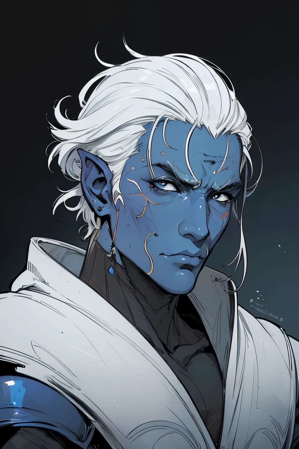 (blue skin)
