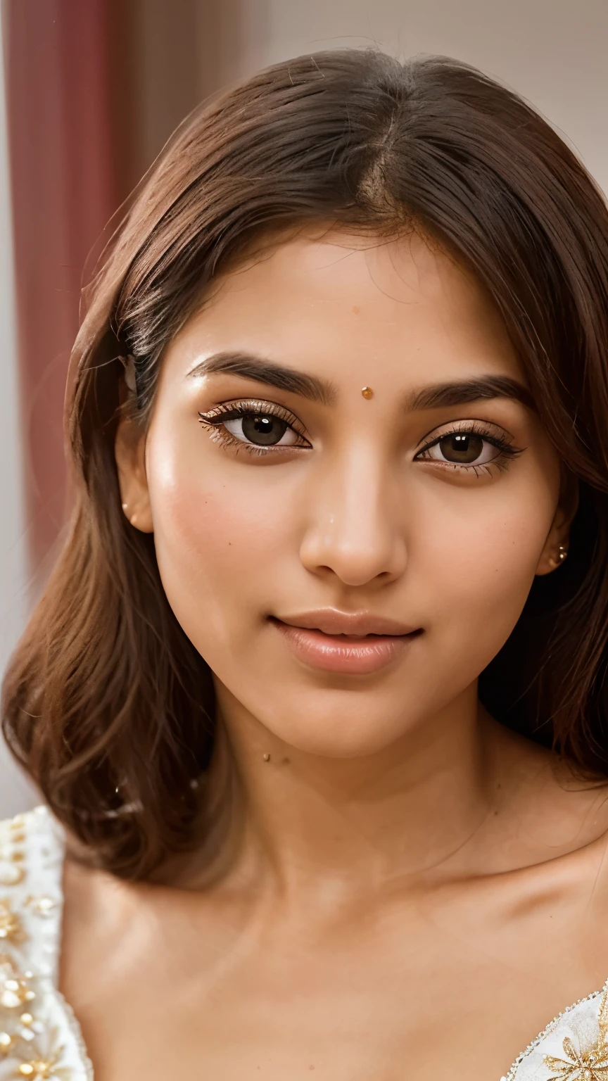 Feminine Radiance Unveiled: A Mesmerizing Closeup Photo Shoot with an Alluring indian Female Model. Immerse yourself in the world of delicate beauty as you focus on capturing the enchanting details of a female model in a closeup session. Highlight the grace and sophistication of her features, from the sparkle in her eyes to the soft curves of her lips. Experiment with natural light to create a soft and ethereal atmosphere that enhances her radiance.
Encourage the model to express a range of emotions, from quiet contemplation to joyful exuberance, allowing each frame to tell a story. Explore various angles and perspectives to accentuate her unique charm. Your goal is to create a collection of closeup shots that celebrate the timeless allure of femininity, portraying a captivating blend of strength, grace, and individuality."
