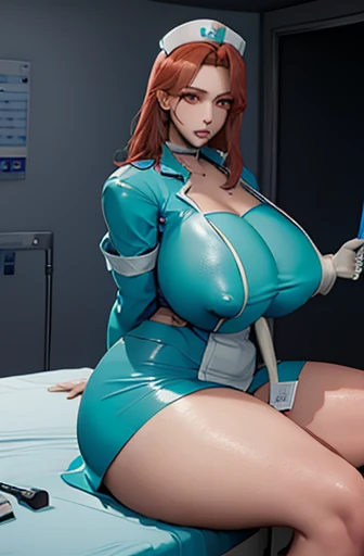 ,nurse uniform,hospital, latex nurse suit,nurses,busty,elbow gloves,labcoat,gingerhair woman,azure eyes , gigantic boobs ,medical instruments,asian nurse,two nurses,speculum,examination room,oversize boobs, ,big ass ,strap on, lay on table ,legs spreaded,giving birth,gyno chair , dentist,Milf,latex,azure uniform