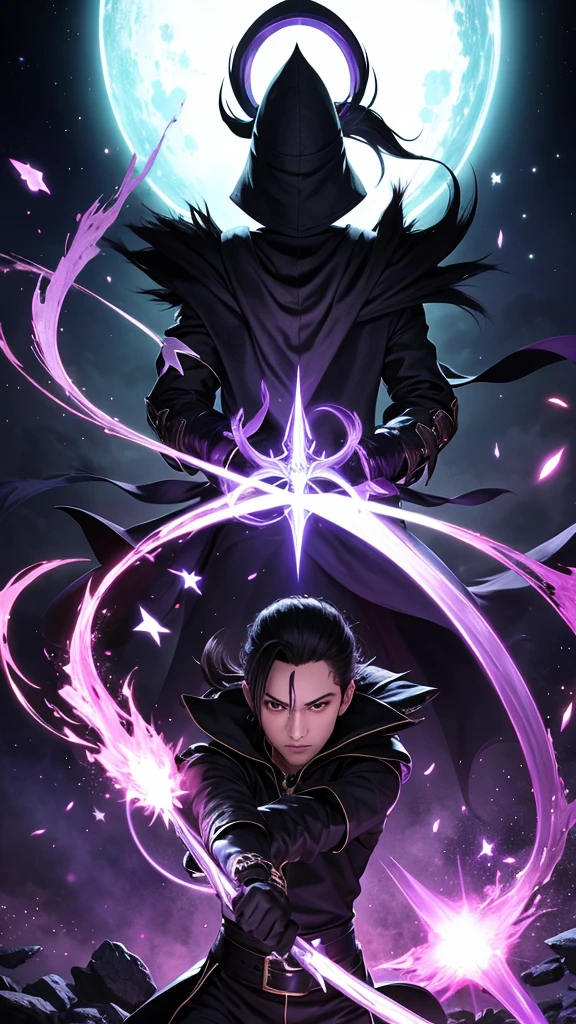 magia, magic attack, energy sickle, filo de sombras,  espada de sombras, hoz de sombras, negro, oscuridad, Black Energy, conjuro hoz de sombra