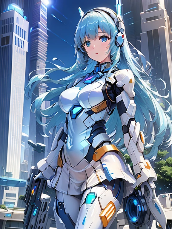 (spaceship as background),(ultra high resolution, realistic, blue sky, photon mapping, radio city:1.3), SF,  fantasy,

[:girl, (White and blue mech suit:1.2), Upper body:0.2]

Pollie, Beautiful woman, highest quality, ultra high resolution, 8K, masterpiece, sharp focus,  Clear gaze