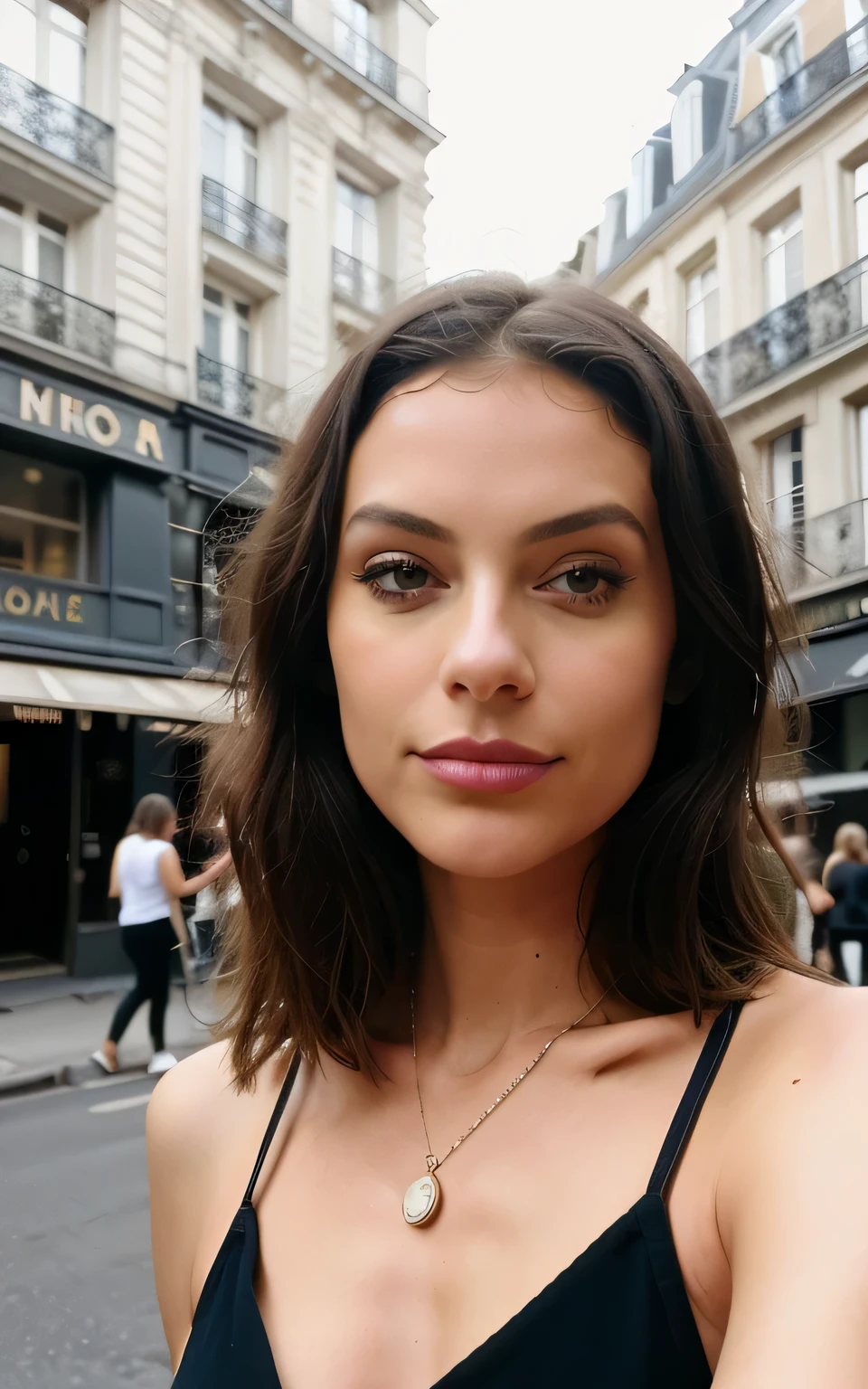 1 femme ((Haut du corps selfie, heureux)), chef-d'œuvre, meilleure qualité, ultra-détaillé, danse, (nuit), fête, hip hop, ville, joyeux, heureux, élégante, style haute couture chic, bien habillée, ombres, contraste, style analogique (regarde le spectateur:1.2) (Texture de la peau) (grain de film:1.3), (teinte chaude, ton chaud:1.2), Lumière cinématographique, éclairage discothèque, ultra haute résolution, meilleure ombre, BRUT, rue de paris