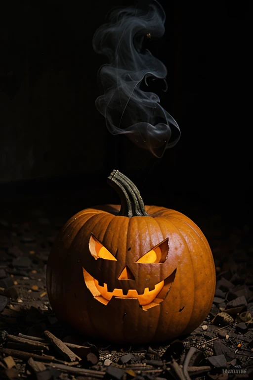 evil pumpkin charcoal hen