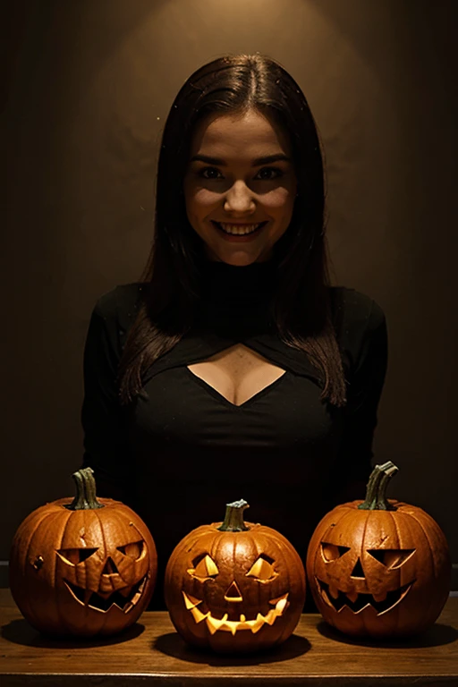 evil smile pumpkin art