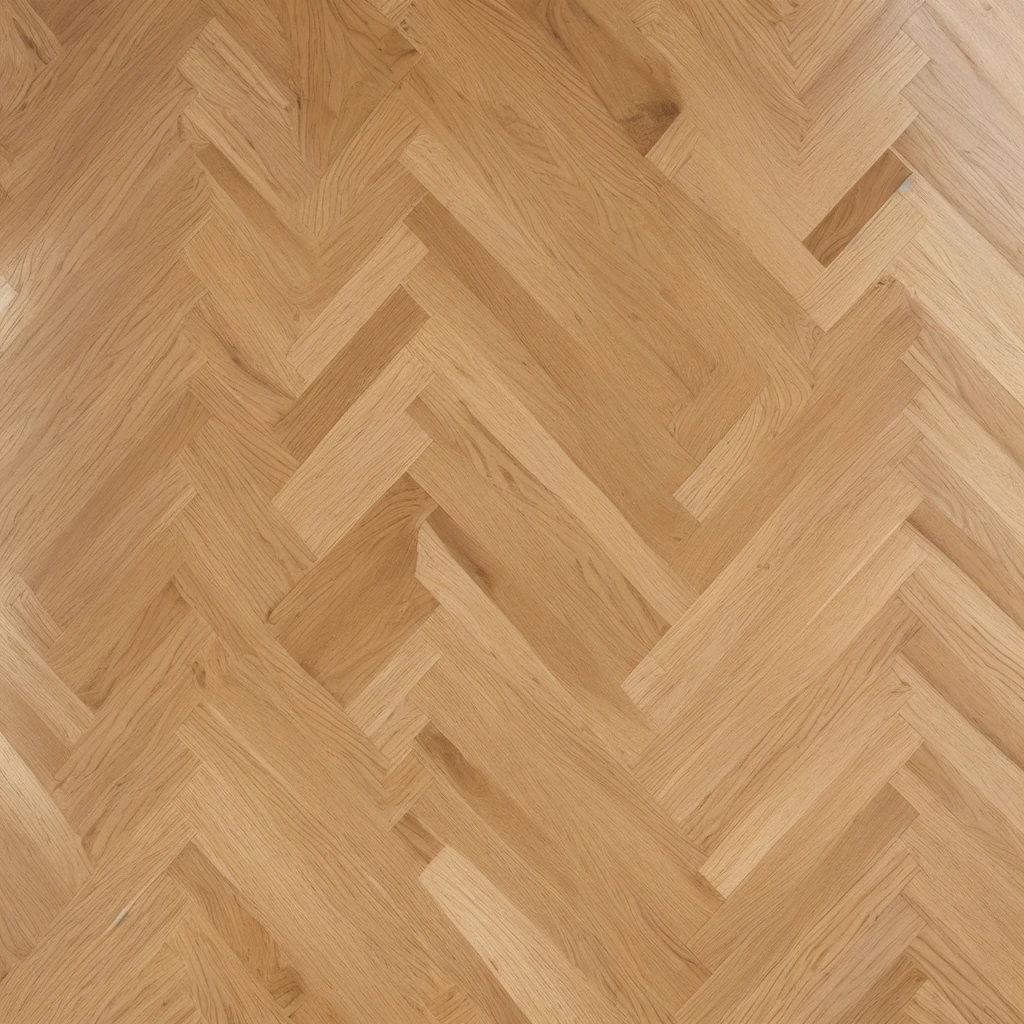 a medium quality photograph of a beautifully installed herringbone pattern white oak wood floor, natural lighting, hardwood flooring, elegant, warm tones, detailed craftsmanship, close up view, glossy finish, high resolution, interior inspiration, cozy ambiance
