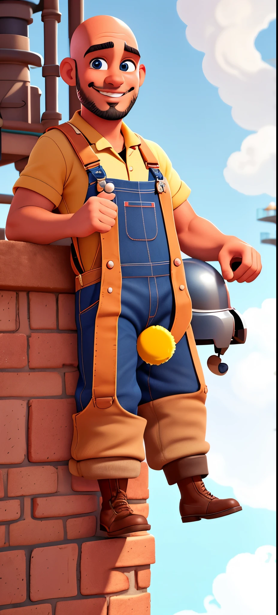best quality, masterpiece, yaoi, 2 men, handsome man, muscular bodybuilder, mature facial features, ecstatic expression, exaggerated tiny waist, construction safety gear, hardhat, toolbelt, round bubble butt, another man fucks his ass, full nelson, anal sex, sex from behind, looking directly at each other, (((dripping precum))), construction site, perfect fingers, three other construction workers in the background, sexy, gay, homoerotic, perfection, no watermark, no logo, no signature