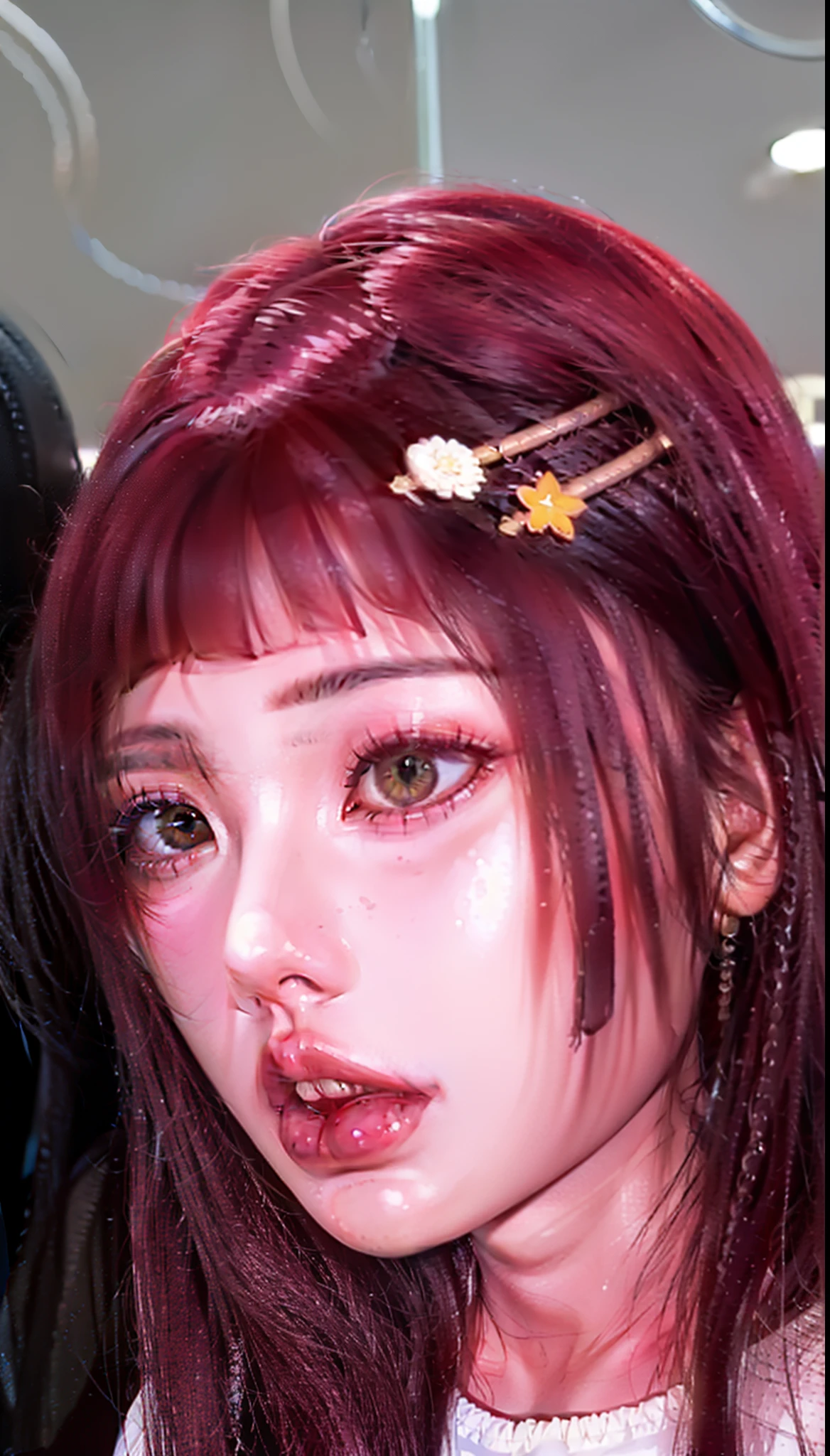 [ foto realista ]!!, song jia, piel rosada, ulzzang, Estilo de Junji Ito, Jimin, labios regordetes, Park Jimin-inspired aesthetic, Jimin&#39;s right eyelid swelling, Nariz griega de Jimin, inspirado por Bian Shoumin, vivid colors, soft lighting, piel rosada, sexy femenina de piel rosada y cabello rosado