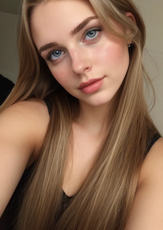 a selfie of a pretty young woman, taken with iphone camera
