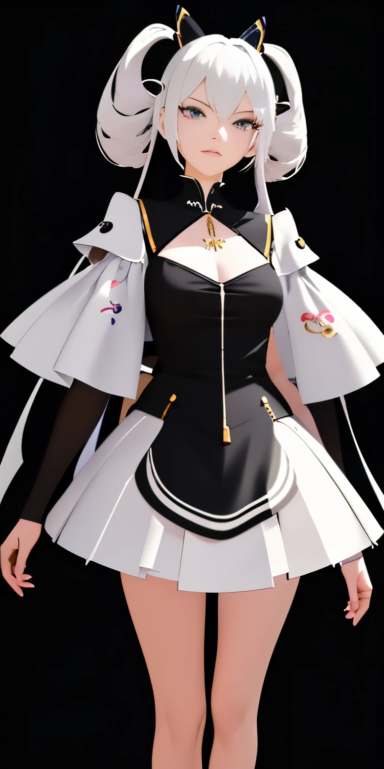 anime - style image of a woman in a black and white outfit, Photorealistic anime girl rendering, detailed digital anime art, Cute 3d anime girl rendering, Smooth anime CG art, very detailed anime, 8K high quality detailed art, Anime style 3D, Created at Anime Artist Studio, 3d rendering character art 8k, April rendering