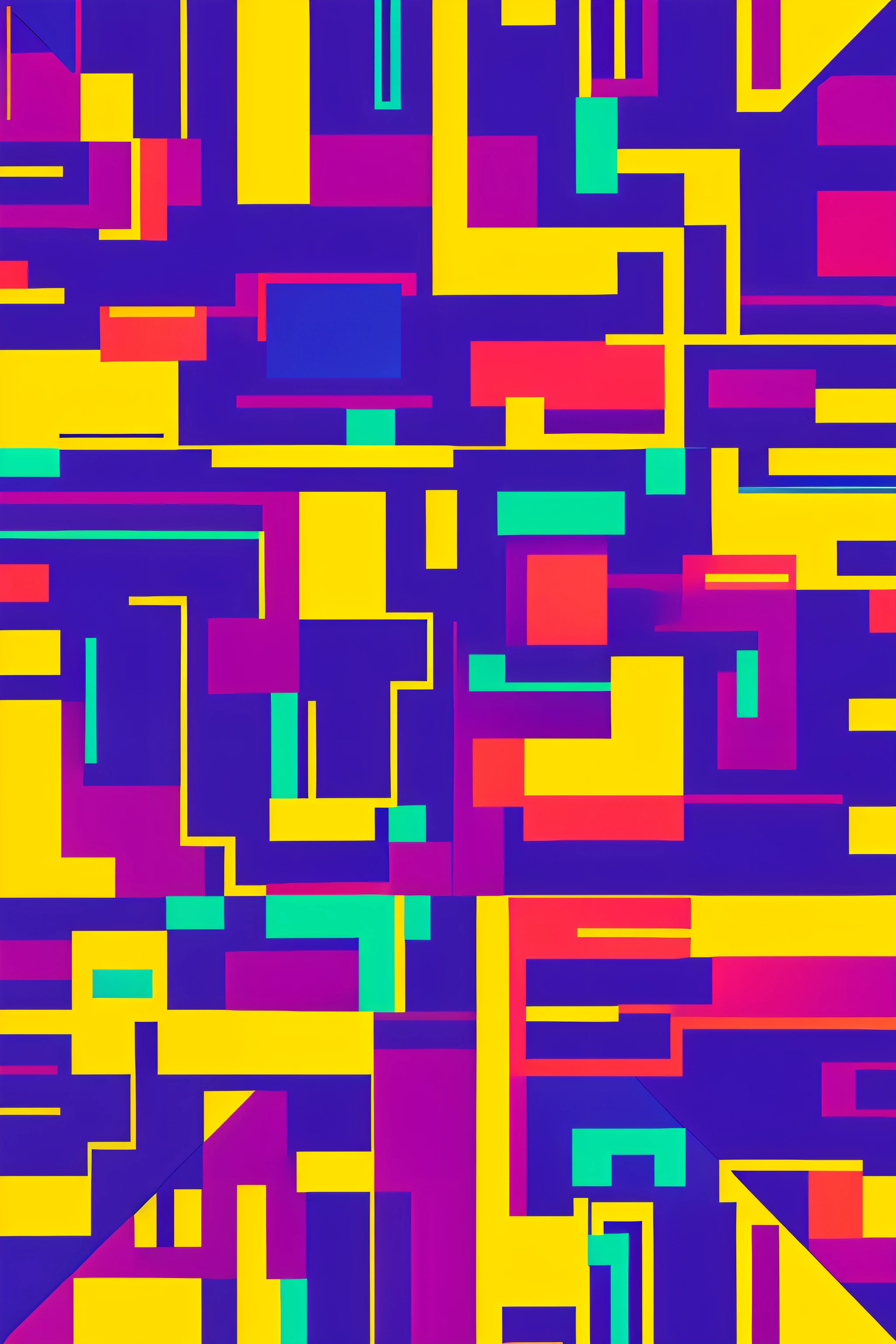 beautiful complex fashionable linear pattern, wear pattern, vibrant complementary colors, augmented reality effect, big pixels, summer urban trend, intriguing, modern, high quality pattern, 8k