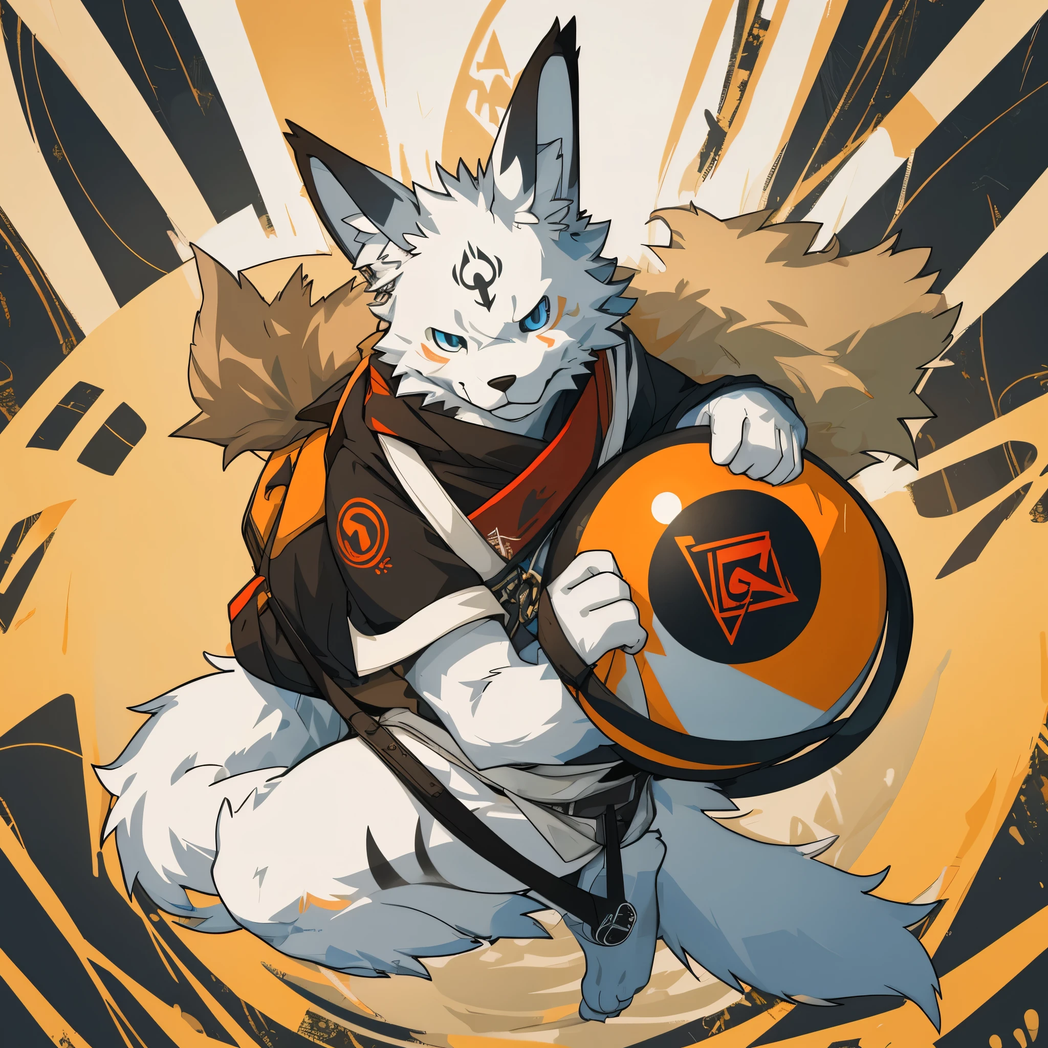 highres, unparalleled masterpiece, perfect artwork, absurdres, rzminjourney, vector-art, masterpiece)(kemono, furry anthro)logo mark, round,