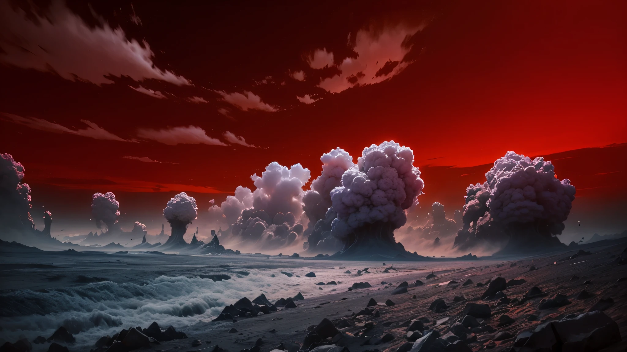 Cloud-like organisms，Body made of colored clouds 