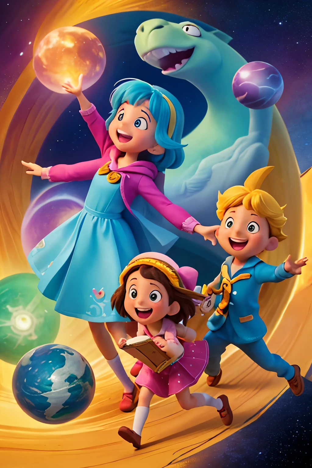 In a magical and colorful setting, a charming group of animated characters from children's favorite books comes to life. Pages transform into animated portals, revealing a vibrant universe full of adventures and learning. Lovable characters leap out of the stories, interacting with young viewers in a joyful and educational manner. Bright colors and contagious smiles make this channel a magical place where imagination flourishes, and a passion for reading is celebrated. A true visual celebration that invites children to embark on a journey of literary discoveries and animated fun.