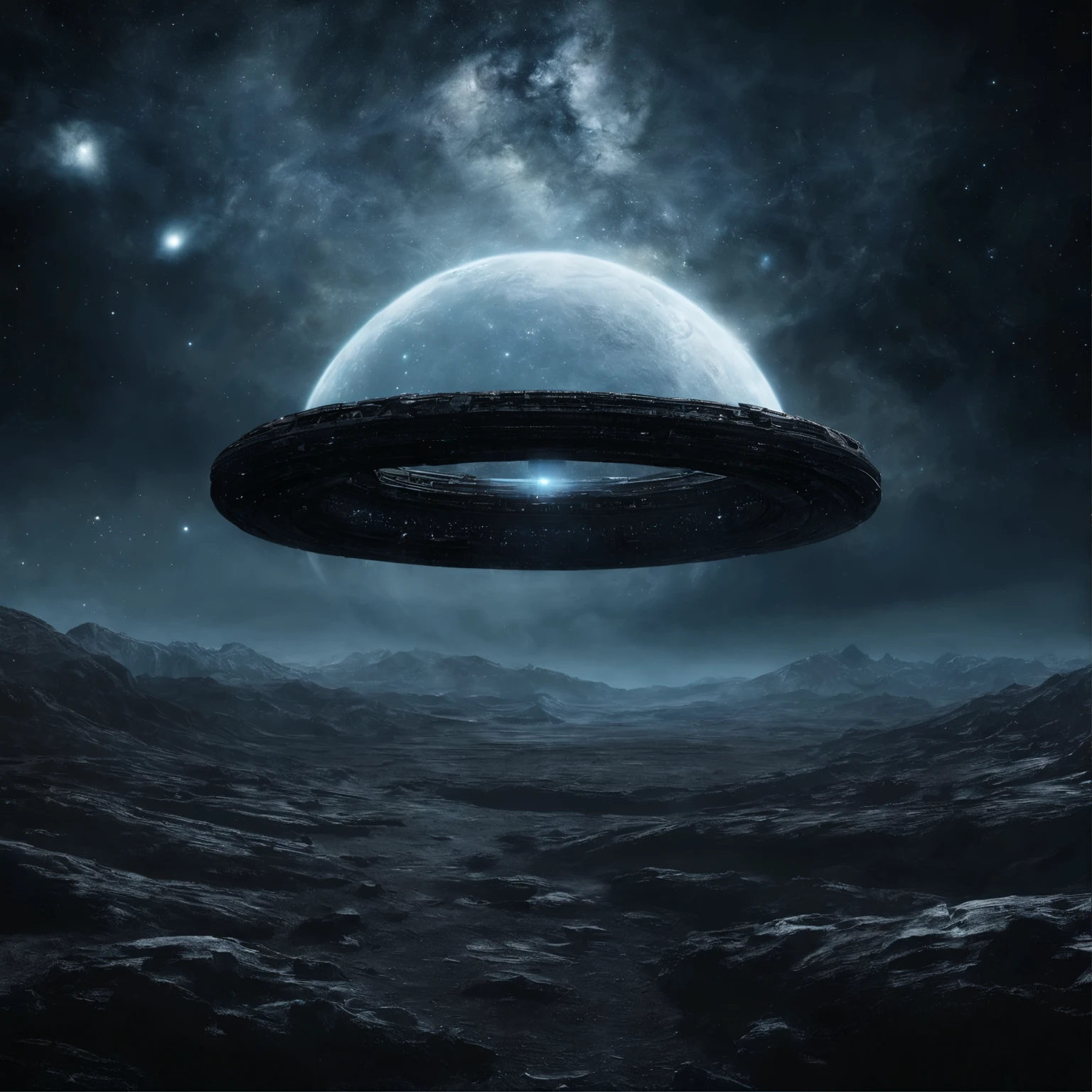 (((deep outer space))), super detailed image of the giant stargate ring (in the deep space):1.5, (the entire space inside this stargate is filled with streams of blue light flowing from the ring to the center of the space inside this ring):1.5, (flying saucer opposite this stargate is preparing to pass through it):1.35, (Milky Way background), (deep outer space around), space, stars, (Best Quality, 16K, Masterpiece, UHD, Ultra quality cinematic lighting, Huge detail, Well lit, sharp, hyper realistic, epic scale, insane level of details)