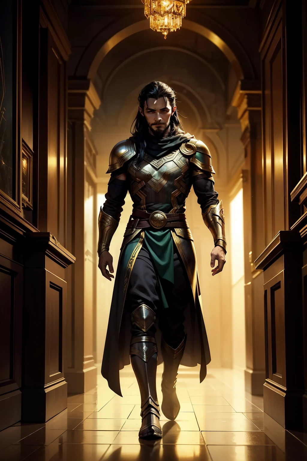 In the dimly lit corridors of the ancient realms of Asgard, a deeply ominous shadow loomed, its edges barely discernible against the ethereal glow of the runes that adorned the walls. A prophecy was about to be fulfilled, a destiny long foretold, and Loki, the god of mischief and trickery, couldn't help but feel the cold grasp of fate around his shoulders.
His cunning eyes glinted in the dim light, reflecting the intricate patterns of Asgardian gold and crystal that surrounded him. The echoes of his laughter seemed to resonate through the corridor, a stark contrast to the heavy silence that