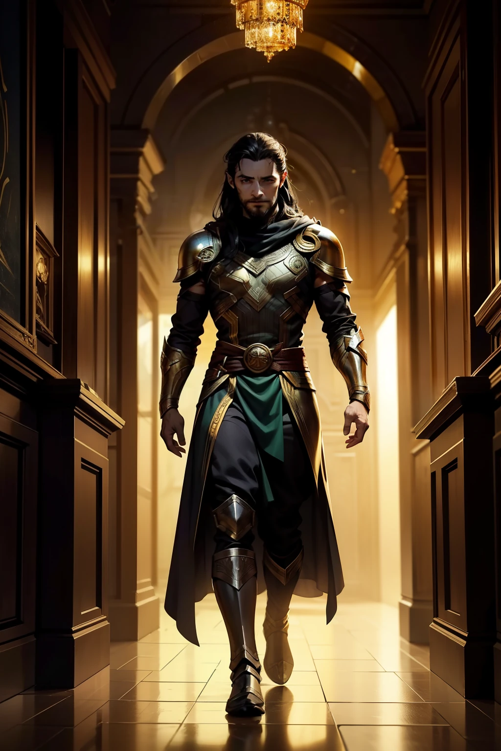 In the dimly lit corridors of the ancient realms of Asgard, a deeply ominous shadow loomed, its edges barely discernible against the ethereal glow of the runes that adorned the walls. A prophecy was about to be fulfilled, a destiny long foretold, and Loki, the god of mischief and trickery, couldn't help but feel the cold grasp of fate around his shoulders.
His cunning eyes glinted in the dim light, reflecting the intricate patterns of Asgardian gold and crystal that surrounded him. The echoes of his laughter seemed to resonate through the corridor, a stark contrast to the heavy silence that
