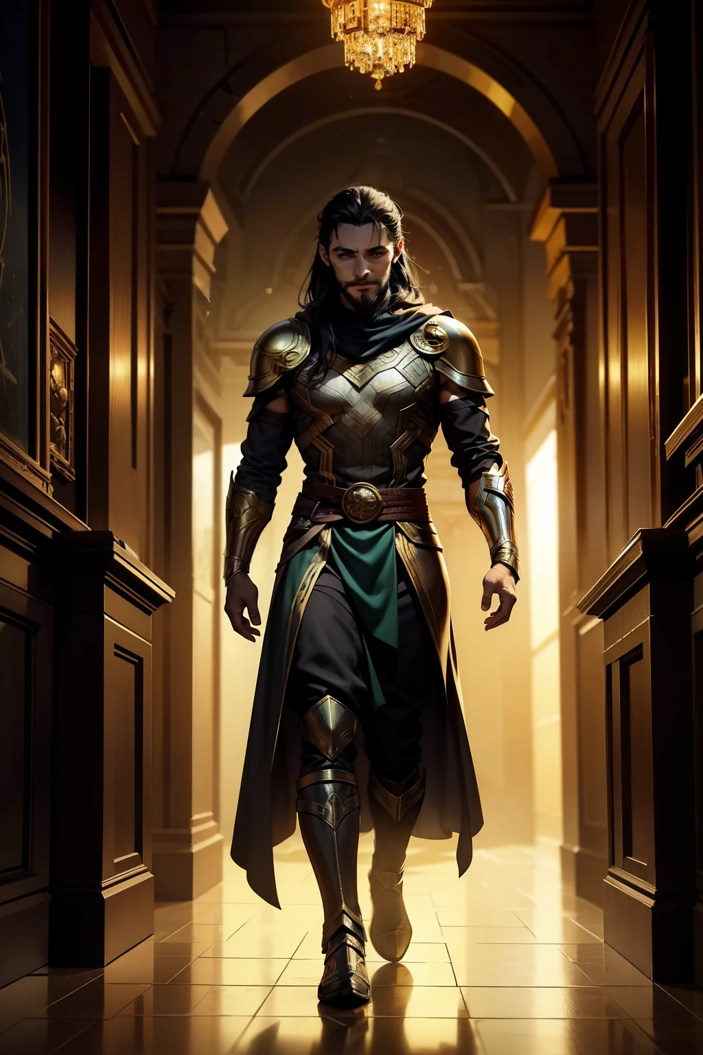 In the dimly lit corridors of the ancient realms of Asgard, a deeply ominous shadow loomed, its edges barely discernible against the ethereal glow of the runes that adorned the walls. A prophecy was about to be fulfilled, a destiny long foretold, and Loki, the god of mischief and trickery, couldn't help but feel the cold grasp of fate around his shoulders.

His cunning eyes glinted in the dim light, reflecting the intricate patterns of Asgardian gold and crystal that surrounded him. The echoes of his laughter seemed to resonate through the corridor, a stark contrast to the heavy silence that