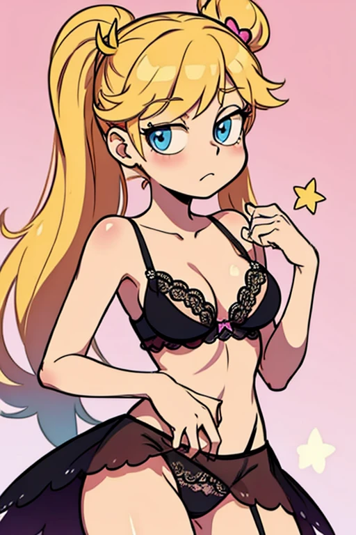 Star butterfly in lace lingerie