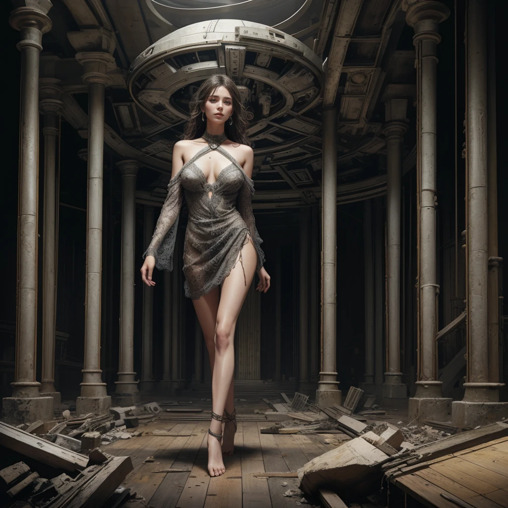Ультра реалистичный 16K CG, лежат черепа животных, лежат кости и черепа людей, пауки-насильники в киберпанк одежде, пауки стоят радом, 2 дополнительных сильно детализированных робота-паука персонажа, Изнасилована 5 пауками, одежда разодрана, голубые волосы, голубые глаза, irreproachable, clean, masterpiece, professional artwork, famous works of art, cinematic lighting, cinematic bloom, perfect face, Beautiful face, Fantasy, fairy, Unreal, Science fiction, lace, lace trim, lace-trimmed legwear, luxury, Jewelry, diamond, pearls, gem, sapphire, ruby, emerald, the hard part, delicate pattern, Charming, modern, seductive, erotic, Charming, hair ornament, necklace, earrings, bracelet, bracelet, halo, (((Best quality, masterpiece, ultra high resolution, (photorealistic:1.4), raw photo, 1 girl, Wet clothes, ))), Arms tied behind back (Hands tied behind the back), in the background is the fantastic palace of the emperor of the universe, palace guard made of androids and robots, Breasts naked, detailed vagina exposed, detailed vagina exposed, Barefoot, very beautiful slender legs, shoulders exposed, fatigue, disturbance, forcibly stripped, clothes torn, Raped, after oral sex, after anal sex, mouth full of, slavegirl, almost no clothes, clothes transparent, Clothes are wet, stands on the balcony, against the backdrop of the city of Coruscant from Star Wars, tall futuristic buildings in the background, Skyscrapers to the clouds, Science fiction, The Distant Future, hundreds of flying cars, flying motorcycles, futuristic fantasy street, there are a lot of armed robots around, there are a lot of spider robots, щупальца обвивают тело, тентакли роботы, снайперская винтовка Гаусса стоит рядом, персонажа посадили на кол, распятие на кресте, дыба, персонажа жарят на костре.