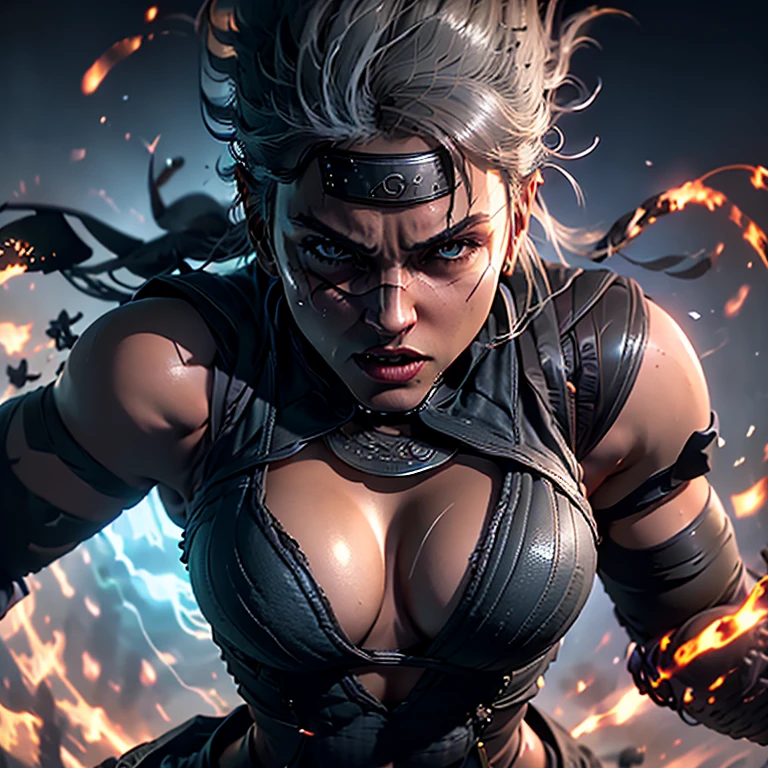 Photo of Sonya Blade, alluring figure, ((Sexy woman)), ((Prominent cleavage)), ((Detailed face:1.2)), ((Defined facial features)), ((Finely detailed skin)), bronzed complexion, , clad in a Figure-hugging outfit, Fighting game environment, Exuding confidence, Bright and colorful lighting, Captured with a Sony Alpha Series Camera, 70-200mm Telephoto Lens, F/4, crisp and clear, 4K Ultra HD, Dramatic and dynamic, perfect representation of Sonya Blade's cheeky and fierce personality.