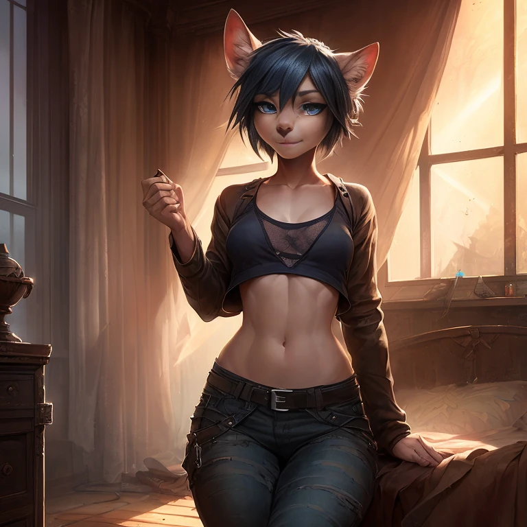 uploaded on e621, by Pixelsketcher, by Luis Royo, by Bayard Wu, by Thomas Benjamin Kennington , by Einshelm, solo teenage young anthro female rat with ((nice small to medium breasts with)) and ( small hips:1.5) and (skinny and petite body:1.5) and ((clear navy blue eyes)), sitting on the window sill, (( full body portrait)), BREAK, ((wear a grunge clothing)), sweaty, nervous, embarrassed (detailed Bonifasko lighting), (detailed fur), (detailed skin), BREAK, ((facing viewer)), (cinematic lighting), ((detailed background)),, (half body shadow), [backlighting], [crepuscular ray], [detailed ambient light], [gray natural lighting], [ambient light on the belly], (higher wildlife feral detail), [explict content], [sharp focus], (questionable content), (shaded), ((masterpiece)), BREAK