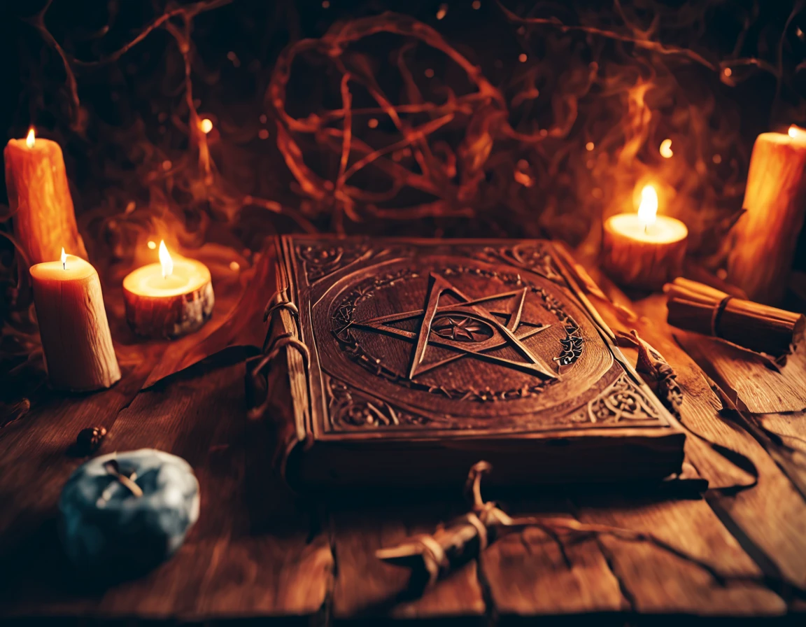 a wooden book with a pentagram on it, spell book, grimoire, lost grimoire, grimoire page, floating spellbook, spell casting wizard, spell casting, magic spells and weapons, magic book, game asset occult, fantasy game spell symbol, fantasy game spell, necronomicon style, holding grimoire, holding spell book