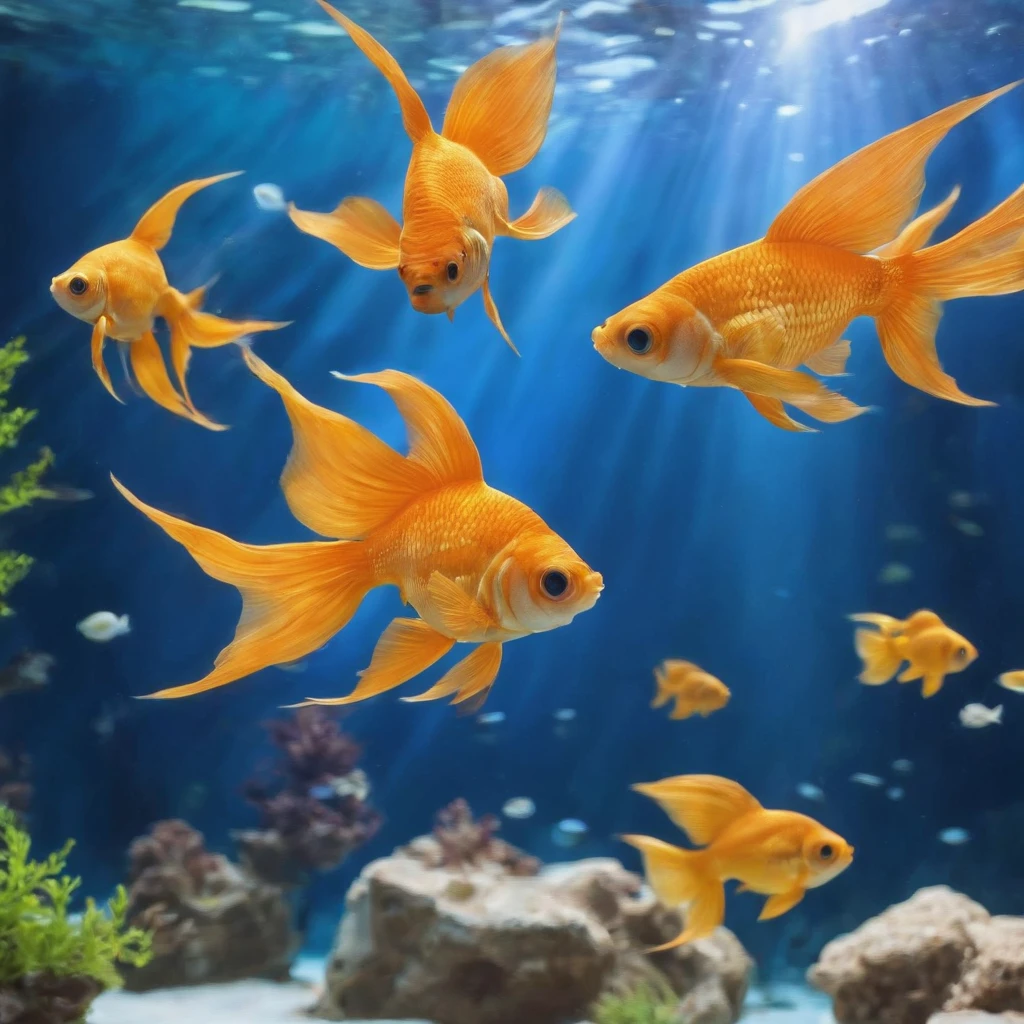 Aquarium, large aquarium, backlight, school of small fish, school of fish, underwater landscape, aquarium, beautiful environment, trending photography, underwater world, fish swimming, underwater light, water surface, beautiful light, blue world.