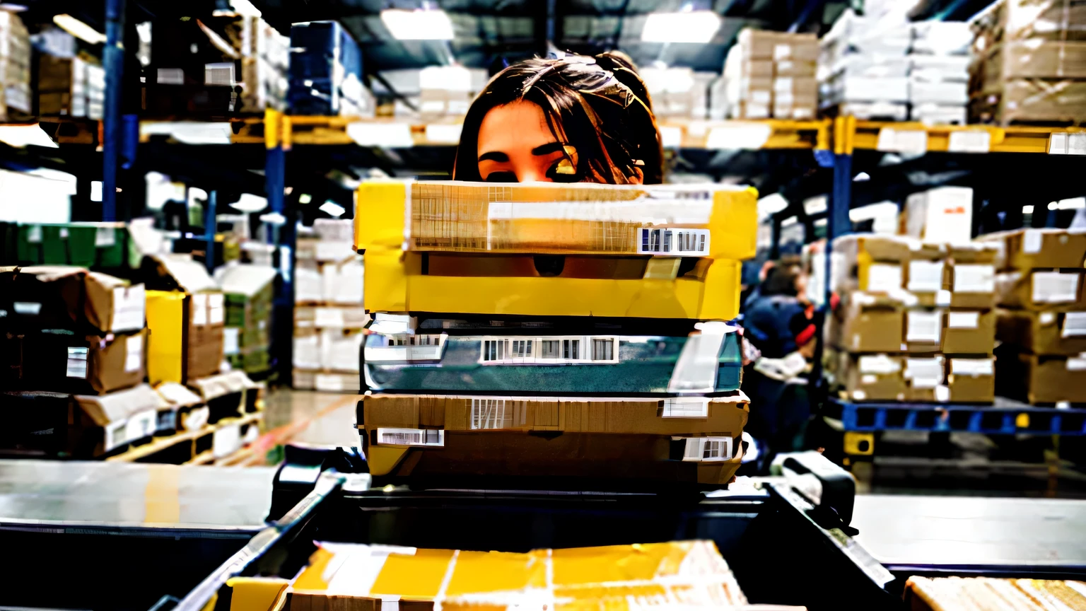 color photo of a beginner's guide to dropshipping website, fulfillment & logistics page, a visually captivating representation of the intricacies and efficiency of the dropshipping fulfillment process. The photo displays a well-organized warehouse bustling with activity, filled with neatly stacked shelves, labeled packages, and dedicated workers meticulously preparing orders for shipment. The logistics page showcases a user-friendly interface, providing beginners with step-by-step instructions on how to manage inventory, track shipments, and handle returns seamlessly. The environment surrounding the page exudes a sense of order and precision, with conveyor belts and automated systems streamlining the fulfillment process. The mood is one of efficiency and reliability, creating a sense of trust and confidence in the dropshipping model. The camera settings capture the dynamic nature of the logistics operations, with a specific camera model known for its ability to freeze fast-paced movements. The chosen color film type enhances the clarity and vibrancy of the scene, making every detail pop. The lens details and techniques employed create a sense of depth and perspective, showcasing the scale and scope of the fulfillment center. This extraordinary blend of creative minds includes visionary directors known for their expertise in capturing industrial landscapes, cinematographers with a keen eye for intricate details, photographers celebrated for their ability to document dynamic environments, and fashion designers renowned for their mastery of functional and stylish workwear. —c 10 —ar 2:3