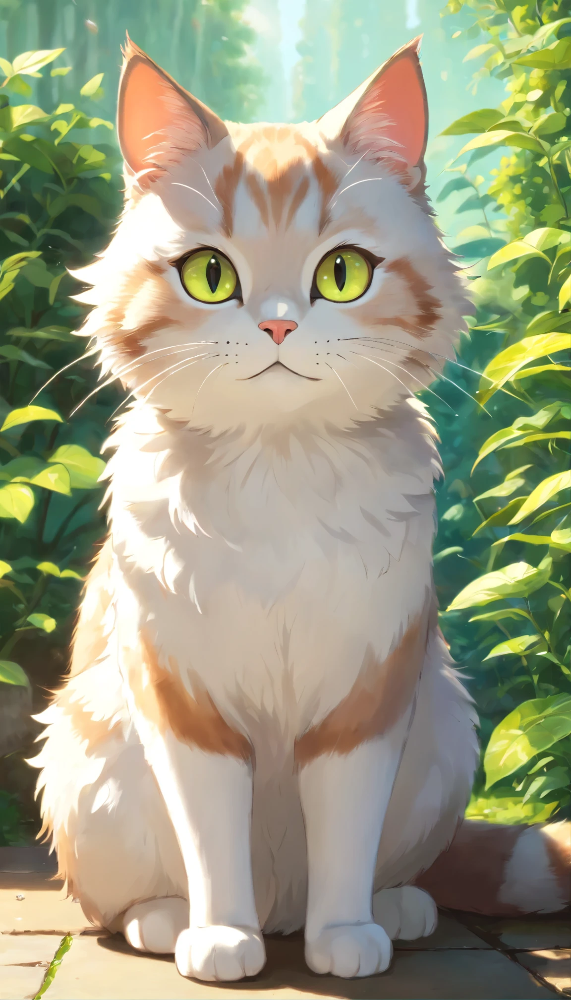 (top-quality,4K,8K,A high resolution,tmasterpiece:1.2),ultra - detailed,(Realist,Photorealist,Photorealist:1.37),Beautiful fece,A detailed eye,Detailed lips,The is very detailed,Beautiful fece,Naughty cat in the garden,brightened light,brightened light,magic lighting,Cute 3d rendering,Beautiful artwork,Nice bright lighting,Amazingly bright light,beautiful digital art,adorable digital art,Cute cat,Capricious cat,Charming bright light,Glamorous digital art,Beautiful and shiny creatures,Cute whimsical cat,Magic scenes