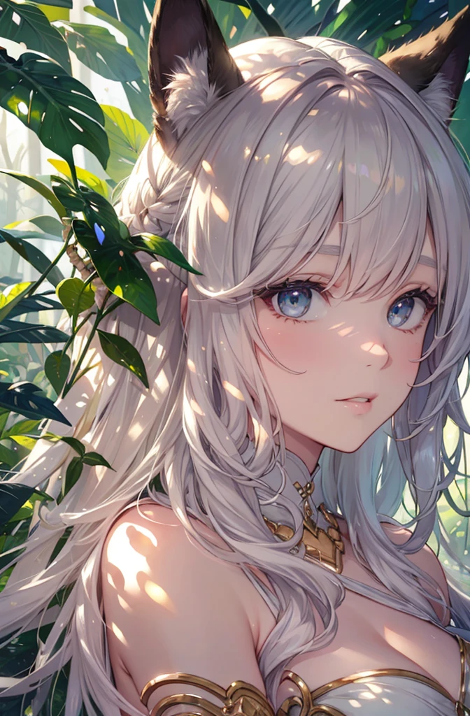 (best quality,4k,highres,masterpiece:1.2),ultra-detailed,realistic,photorealistic:1.37,a female nine-tailed fox,beautiful detailed eyes,beautiful detailed lips,extremely detailed fur,long fluffy tails,graceful posture,shimmering gold fur,lush green forest background,sunlight filtering through the leaves,vibrant colors,ethereal atmosphere,traditional ink painting style,dreamy and mystical,subtle color gradients,soft and delicate lighting.