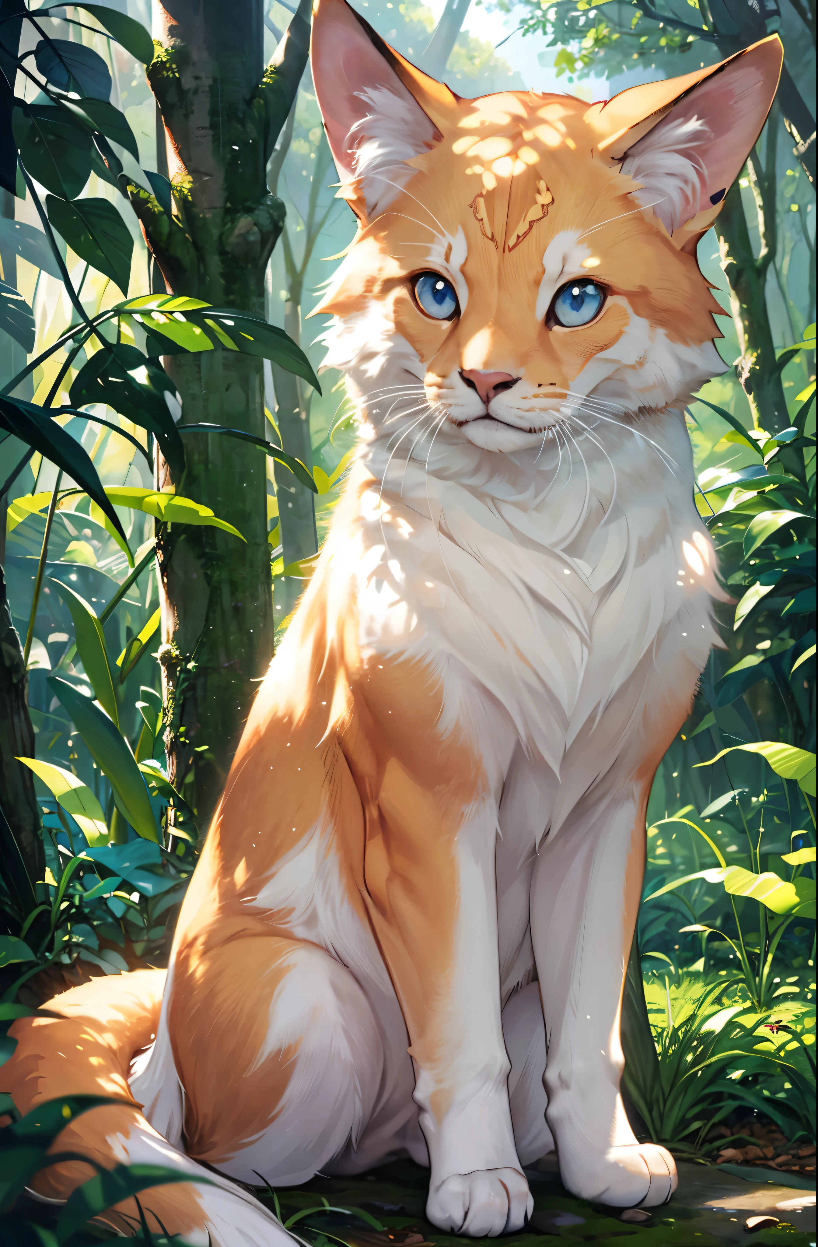 (best quality,4k,highres,masterpiece:1.2),ultra-detailed,realistic,photorealistic:1.37,a female nine-tailed fox,beautiful detailed eyes,beautiful detailed lips,extremely detailed fur,long fluffy tails,graceful posture,shimmering gold fur,lush green forest background,sunlight filtering through the leaves,vibrant colors,ethereal atmosphere,traditional ink painting style,dreamy and mystical,subtle color gradients,soft and delicate lighting.