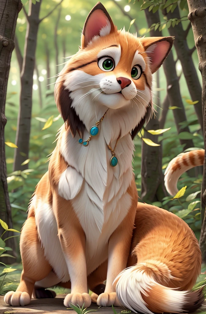(best quality,4k,highres,masterpiece:1.2),ultra-detailed,realistic,photorealistic:1.37,a female nine-tailed fox,beautiful detailed eyes,beautiful detailed lips,extremely detailed fur,long fluffy tails,graceful posture,shimmering gold fur,lush green forest background,sunlight filtering through the leaves,vibrant colors,ethereal atmosphere,traditional ink painting style,dreamy and mystical,subtle color gradients,soft and delicate lighting.