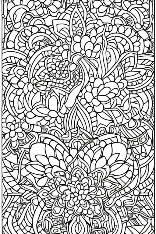 create coloring book white background sketch line.Hidden Messages and Puzzles Design pages with hidden messages or puzzle elements that reveal sweet sentiments or declarations of love when colorists complete the page.