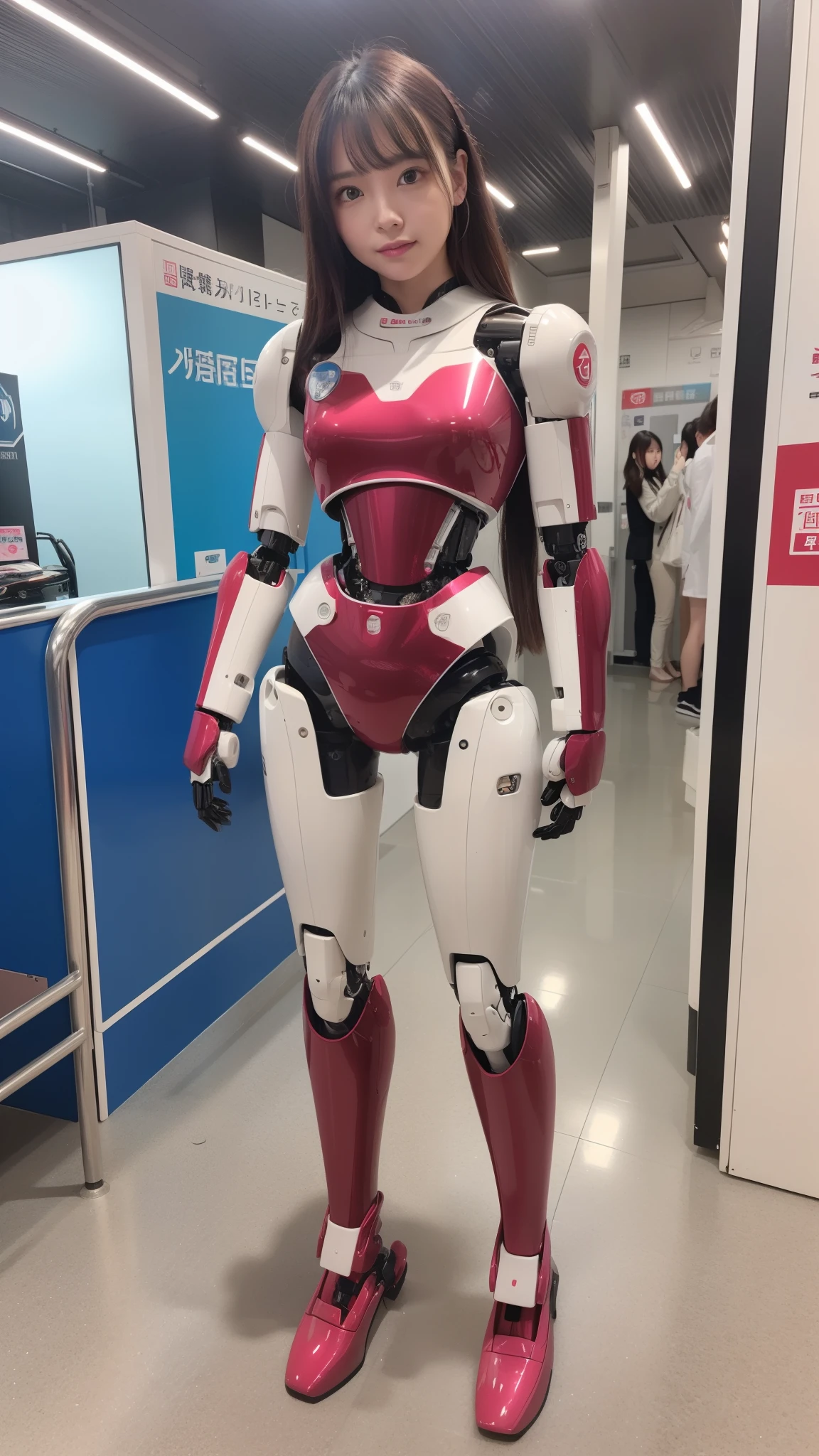 white protective cover maid by FRP, voltage meter cover, operation switch, robot