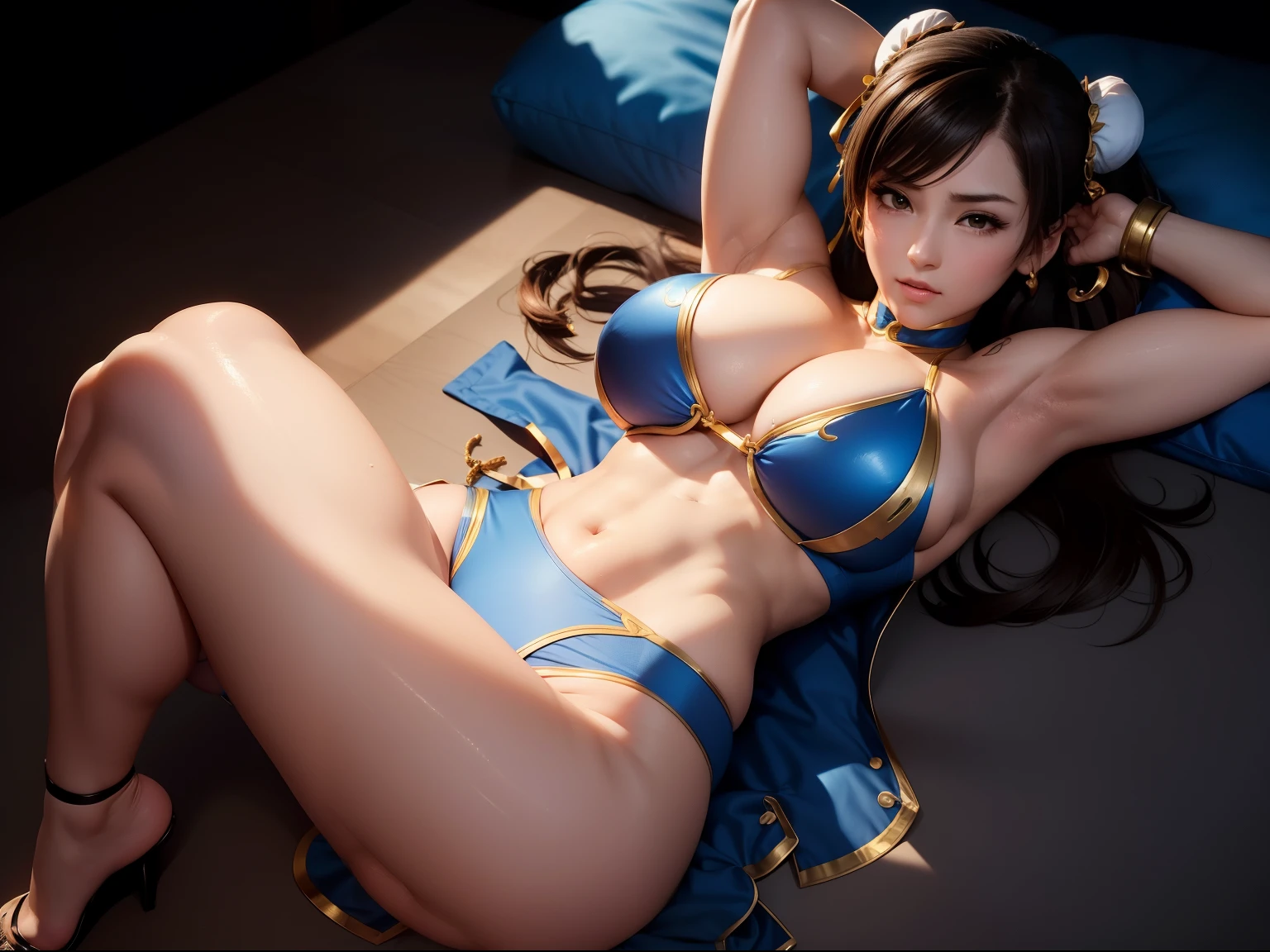 (((chun li))) (((de streetfigther)))(((acostada en la cama)))(((enormes tetas)))((((vista desde arriba)))((8k))),((cuerpo completo))(((Amazing tits)))caliente, hermosa,((Hornie)), 8k, hiperrealista todo como un motor irreal trazado de rayos render ((estilo humano hiperealista)),(((Empty dark background))). hiperrealista todo como un motor irreal trazado de rayos render estilo humano realista ,(((Empty dark background)))., Suavemente iluminado, Intimo exquisito detalle, sharp focus, intrincadamente detallado, rewarded photography, small-catchlight, bajo contraste, alta nitidez, facial-symmetry, profundidad de campo, cinematic background, Renderizado del motor irreal, Imagen central, dream-like, Suavemente iluminado, intimo, imagen de cuerpo completo ,cuerpo completo,((tetona)),((piernas torneadas)) perfect ass ecchi