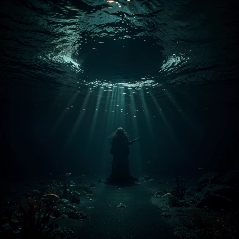 In underwater with scary fish and underwater and sea creatures and in very alone road no lights all dark alone