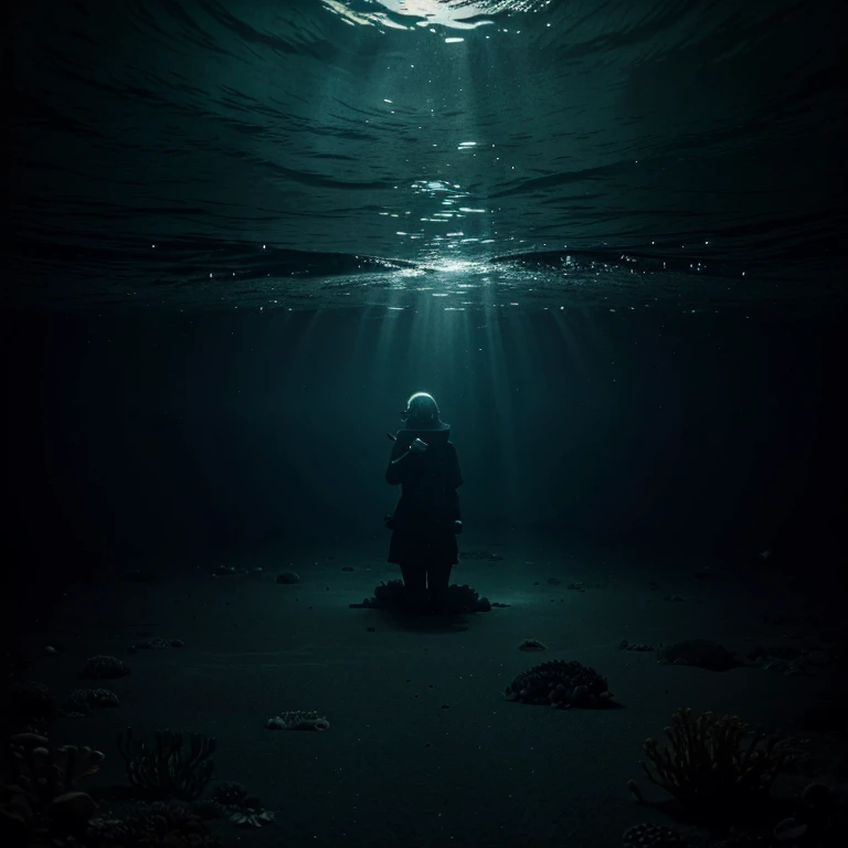 In underwater with scary fish and underwater and sea creatures and in very alone road no lights all dark alone