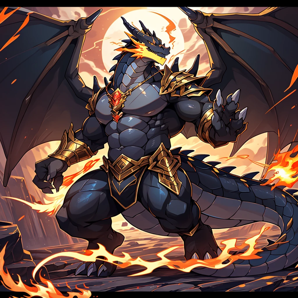 (The violent and powerful Black Dragon King is possessed by the black and gold magic armor,The modern black-gold magic armor completely controls the huge Black Dragon King:55),(Broad dragon body,Strong build,majestic wingspan,Sharp and huge dragon claws,thick dragon tail:2),Thick white colloid flows from the Black Dragon King's crotch,Dragon legs are bent,(blue dragon flame,golden thunder and lightning:2),blood moon,overwhelming sense of presence,full body picture,Very detailed,4K HD