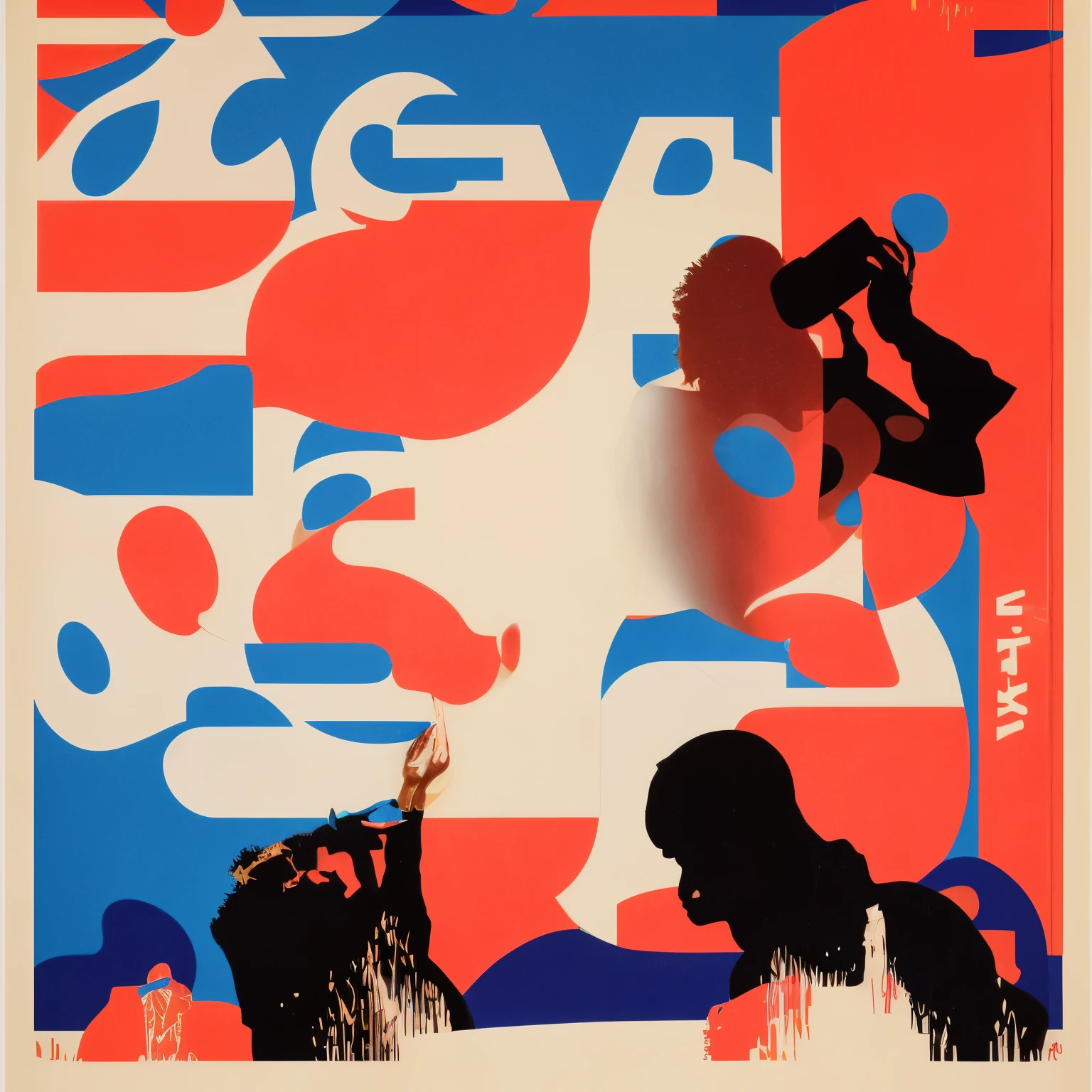 a graphic design poster with a man throwing a can of oil, risograph poster, by Kees Bol, 60s poster, 6 0 s poster, poster in 8 0 s style, graphic design poster, 1 9 8 0 s poster style, poster, karel thole, illinois vaporwave, screen print poster, by Urakusai Nagahide, unlife