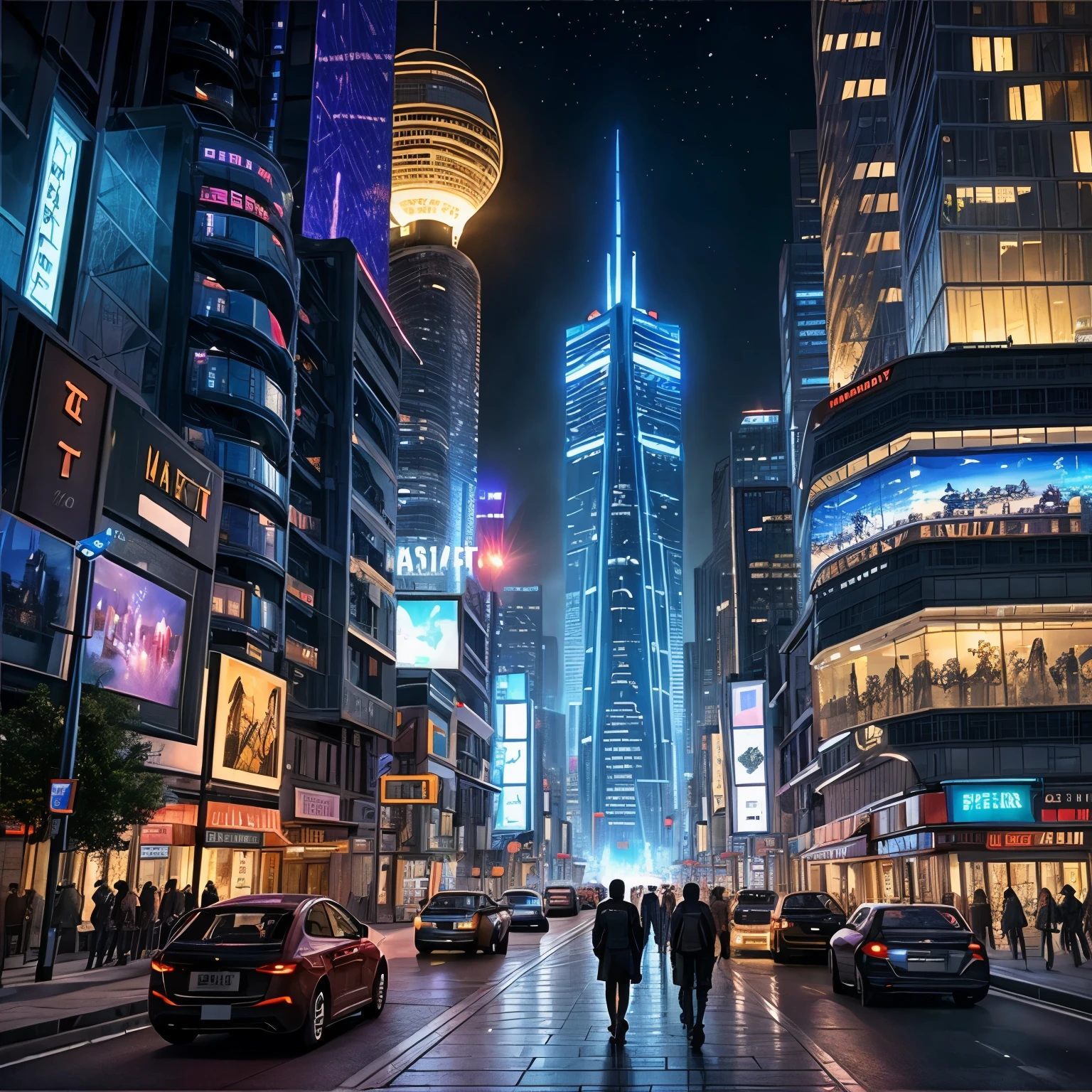 ((top quality, 8k, masterpiece: 1.3)), futuristic city,Time and space concept art,Large scenes,16k resolution concept art,8K resolution concept art,8K concept art,8k high detail concept art,Fantasy sci-fi city,Atmospheric concept art,8K concept art,colorful glare,Metaverse space scene,street view,Lines of light,skyscraper,Dynamic neighborhood